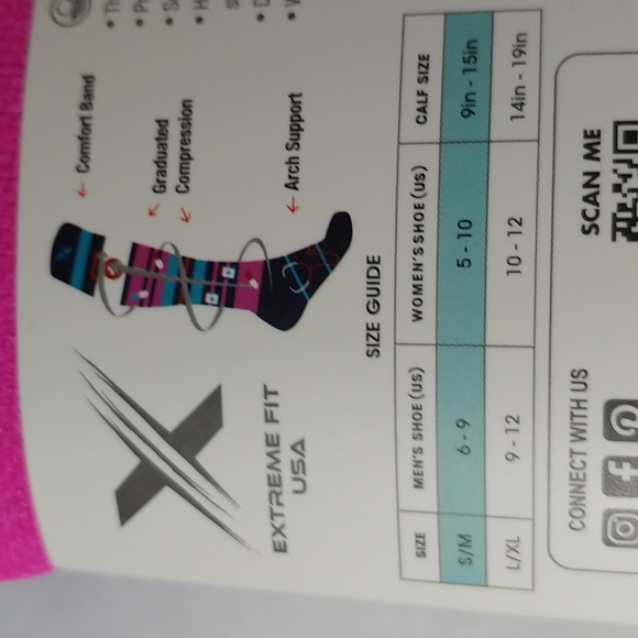 Extreme Fit Unisex Nurse Inspired Knee High Compression Socks - NWOT - Picture 6 of 6